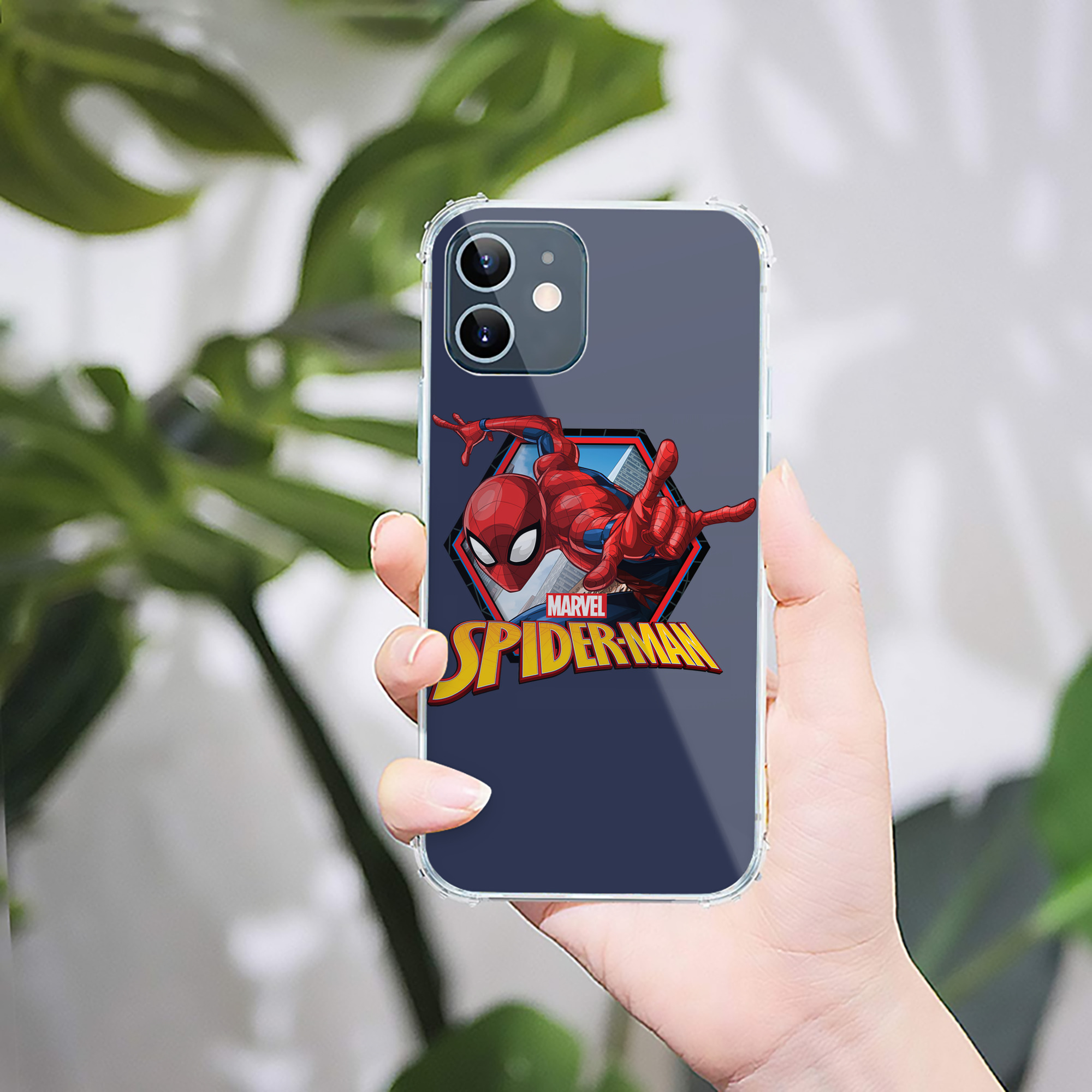 （画像用） Spider Man スパイダーマン 【iPhone 12シリーズ対応】透明スマホケース（クリアソフトケース）